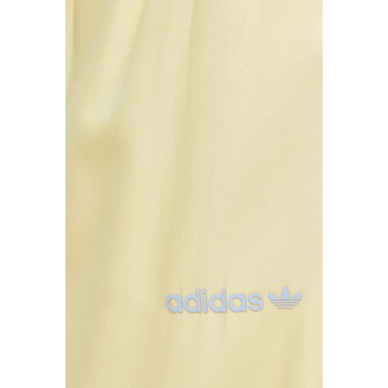 Tepláky adidas Originals žlutá barva, s aplikací