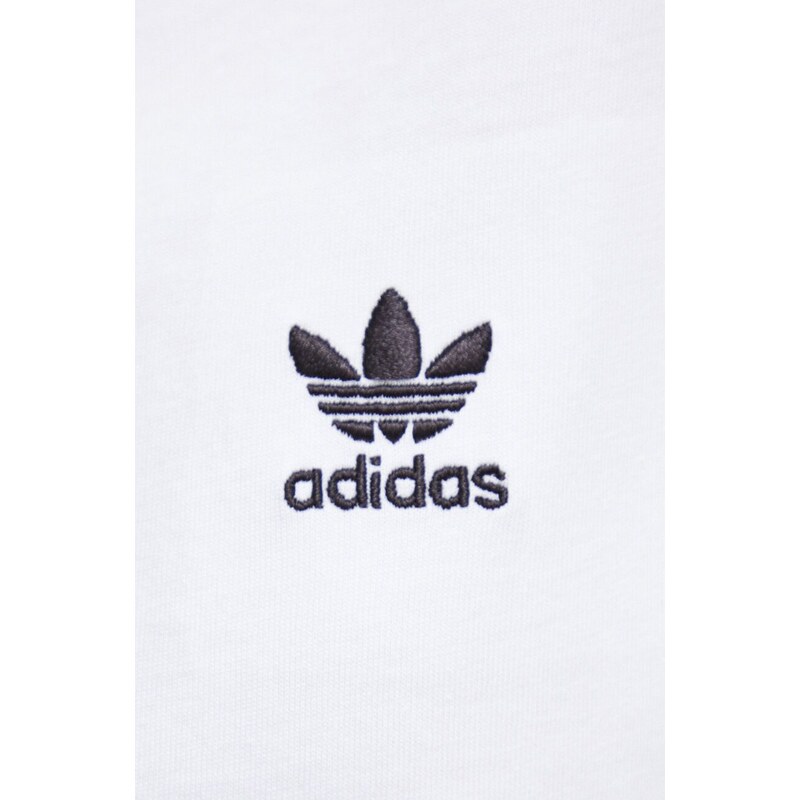 Bavlněné tričko s dlouhým rukávem adidas Originals bílá barva