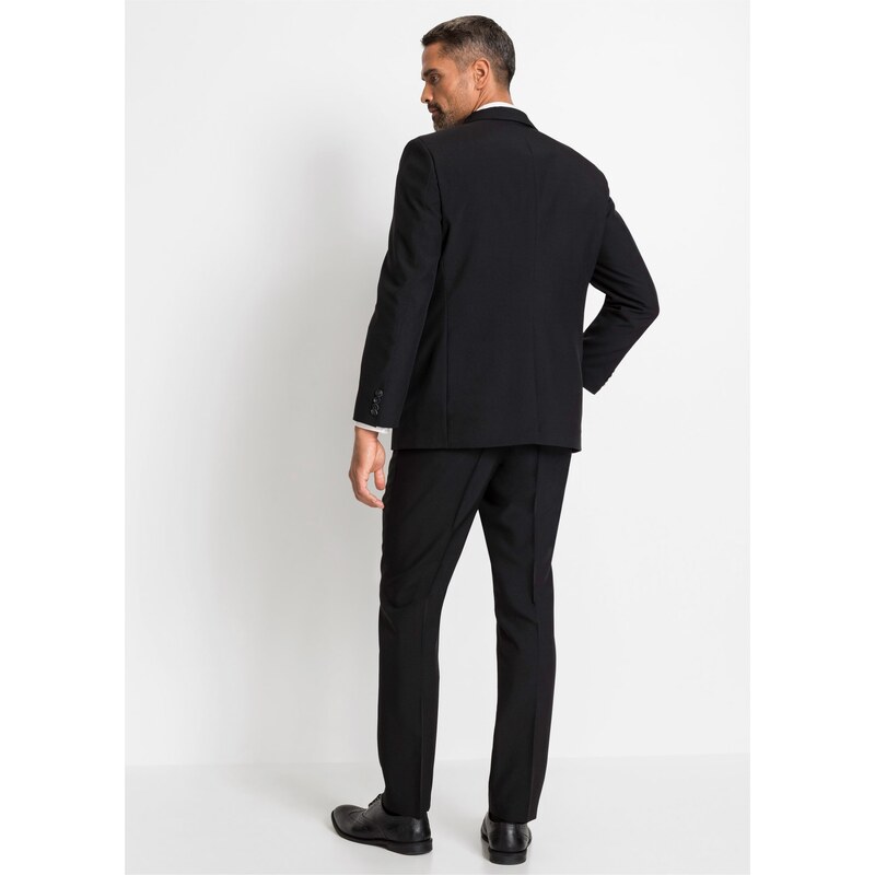 bonprix 4dílný oblek: sako, vesta, 2 kalhoty Černá