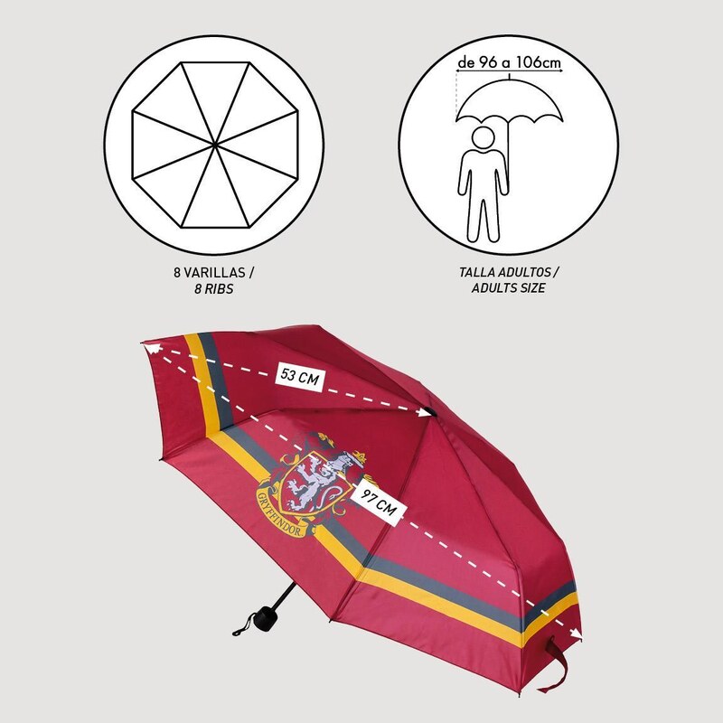 UMBRELLA FOLDING MANUAL HARRY POTTER GRYFFINDOR