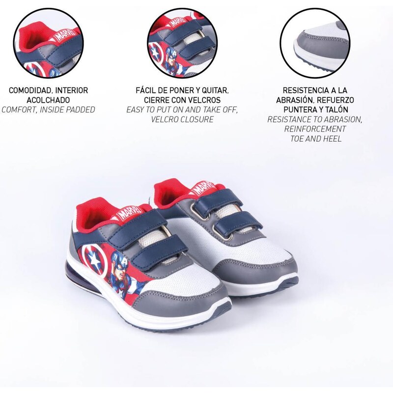 SPORTY SHOES PVC SOLE WITH LIGHTS AVENGERS