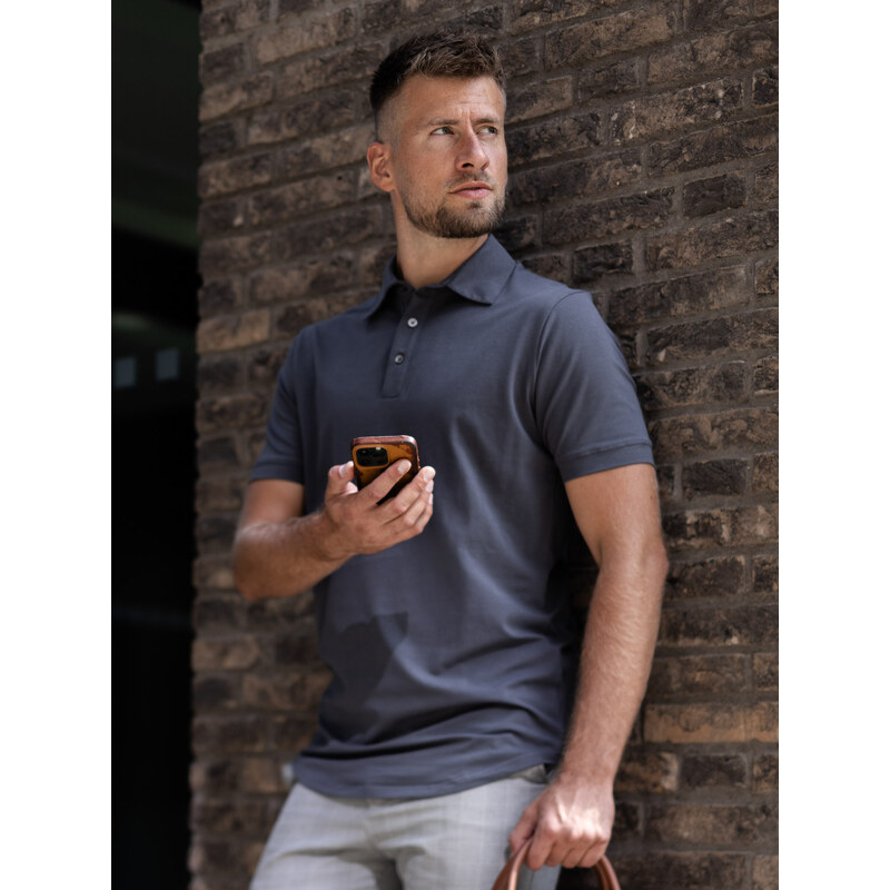 TallGuys Pánská prodloužená polokošile | Antracite