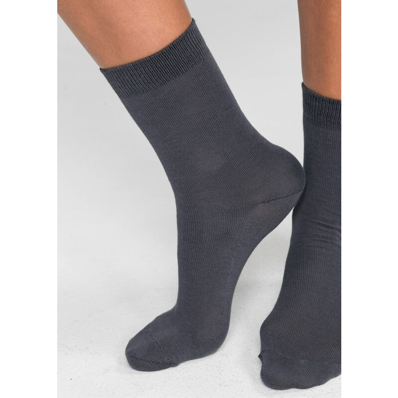 bonprix Ponožky (10 párů) s organickou bavlnou Šedá