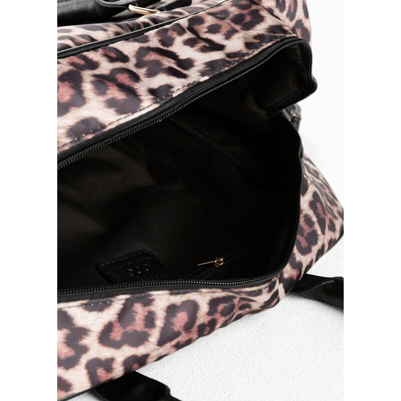 bonprix Kabelka s leopardím vzorem Černá