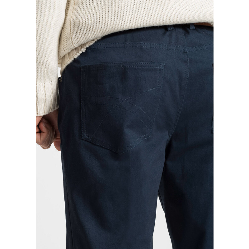 bonprix Strečové termo kalhoty Modrá