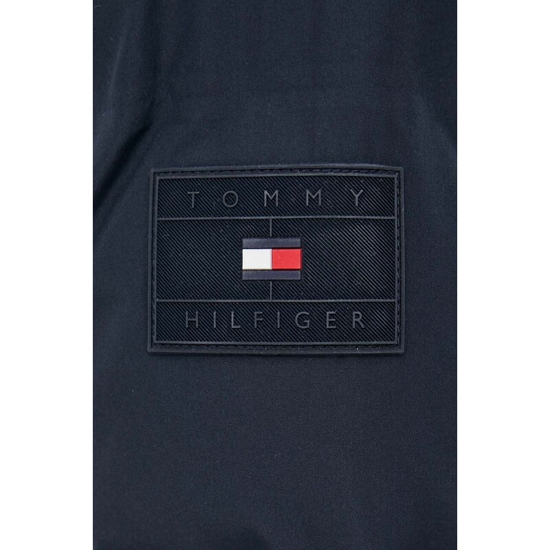 Bunda Tommy Hilfiger pánská, tmavomodrá barva, zimní