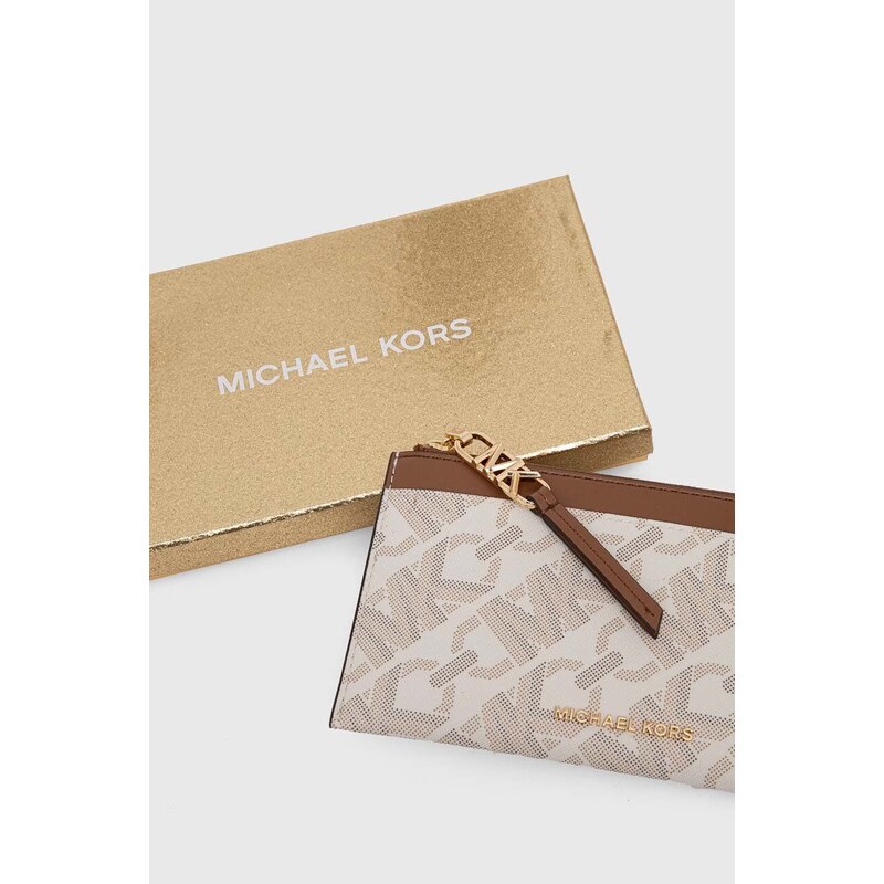 Peněženka MICHAEL Michael Kors béžová barva