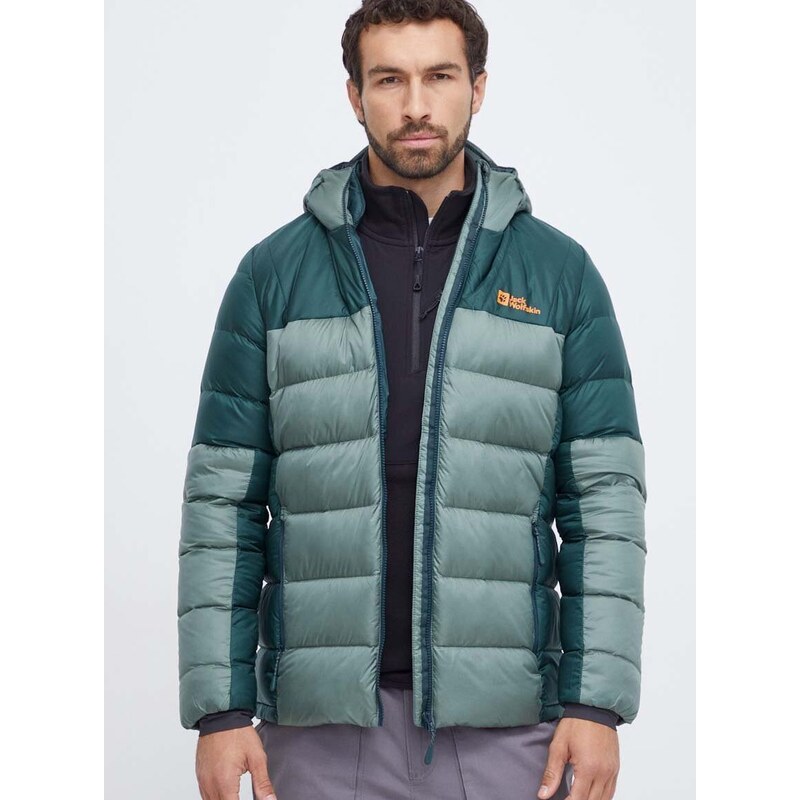 Péřová sportovní bunda Jack Wolfskin Nebelhorn zelená barva