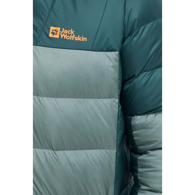 Péřová sportovní bunda Jack Wolfskin Nebelhorn zelená barva
