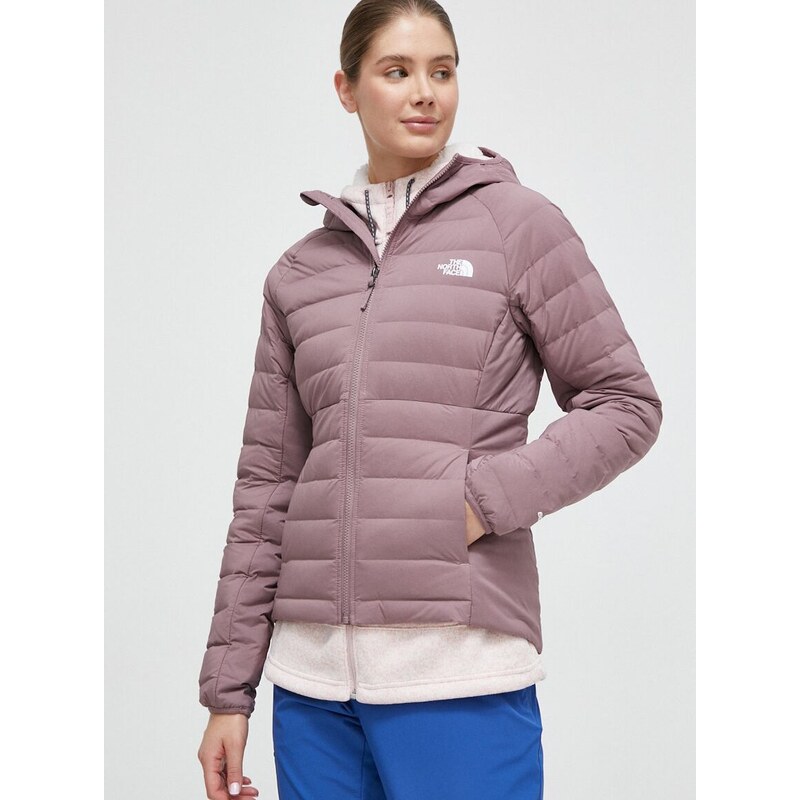 Péřová sportovní bunda The North Face Belleview růžová barva