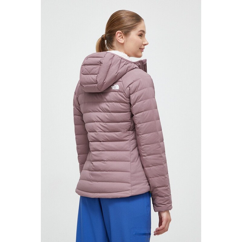 Péřová sportovní bunda The North Face Belleview růžová barva