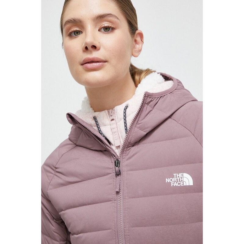 Péřová sportovní bunda The North Face Belleview růžová barva