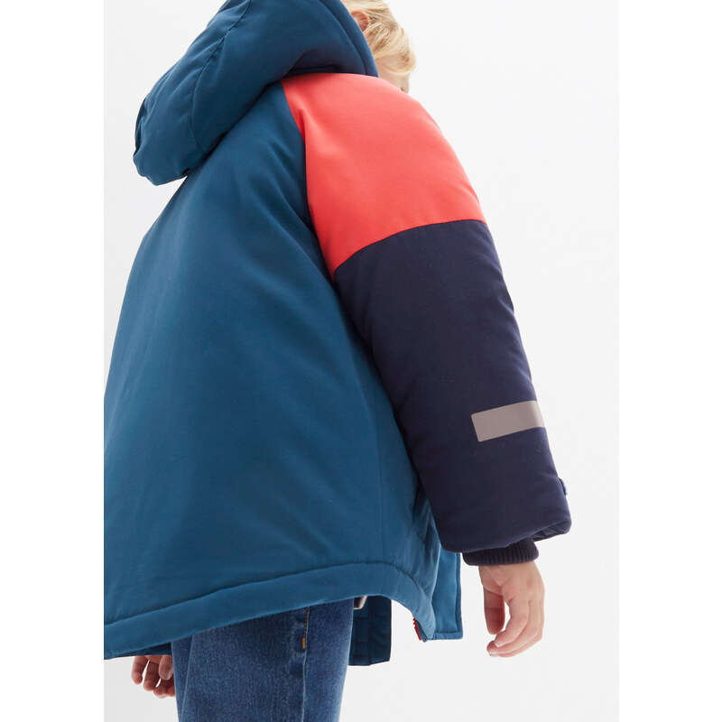bonprix Zimní bunda ve stylu Colorblocking, pro dívky Červená