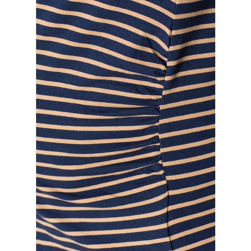 bonprix Těhotenské triko s potiskem, 3/4 rukáv, organická bavlna (2 ks v balení) Modrá
