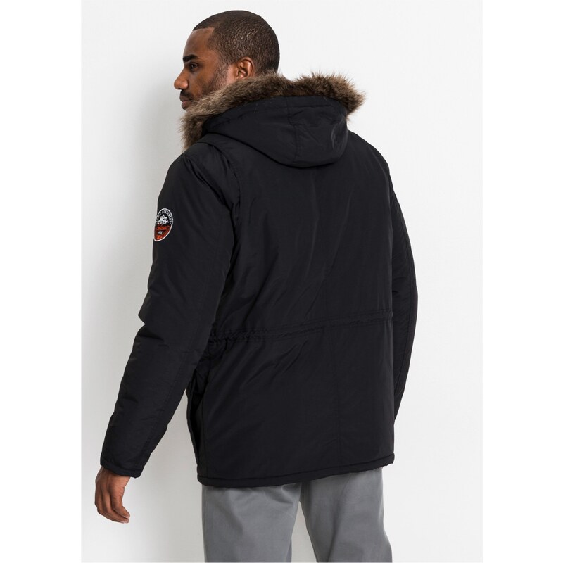 bonprix Parka s vatováním Regular Fit Černá