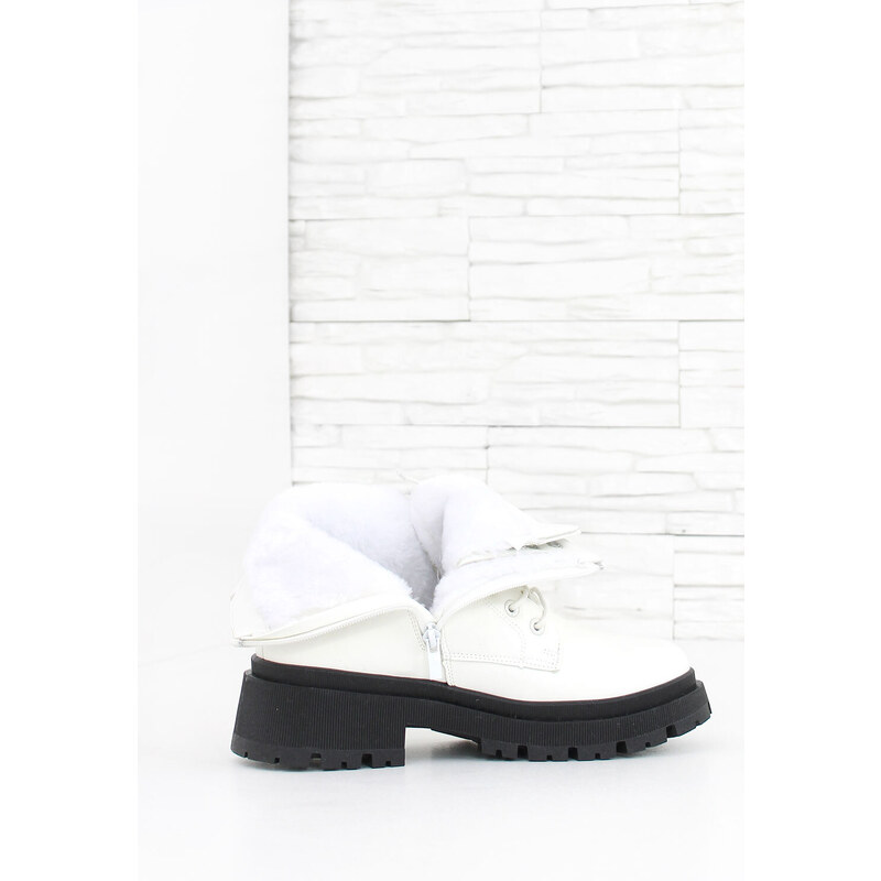Cathay moda Bílé kotníkové boty 3551-2WH