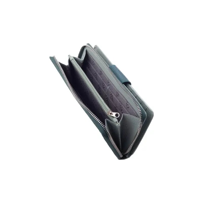 SEGALI Dámská kožená peněženka SG-27617 zelená/modrá