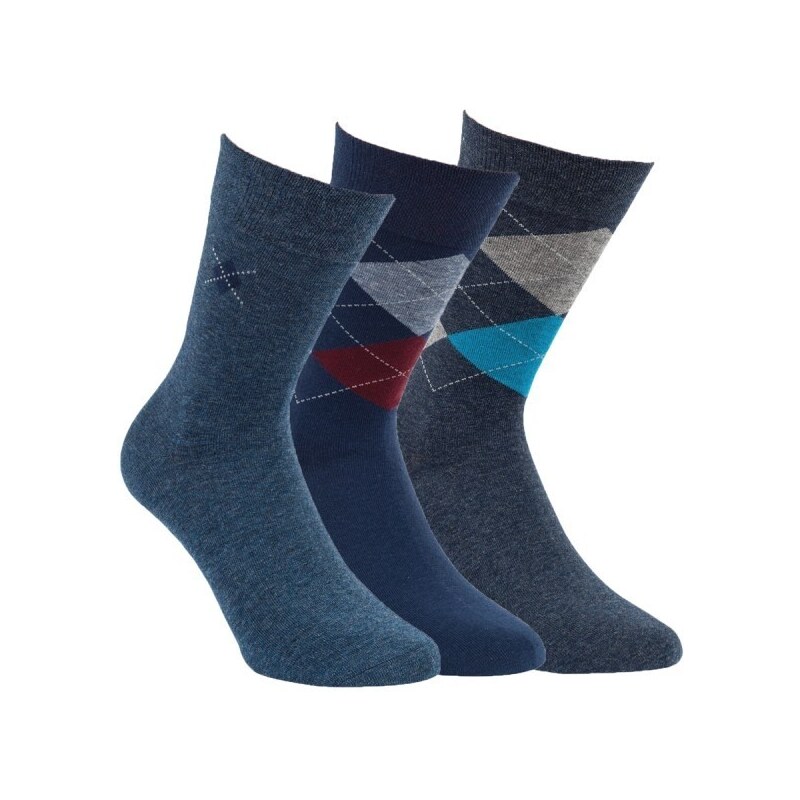 Pánské bavlněné módní barevné vzorované ponožky RS 39-42 mix barev