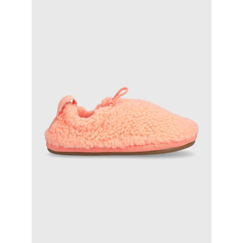 Dětské papuče UGG T PLUSHY SLIPPER oranžová barva