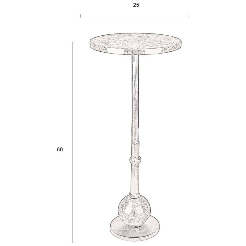 Béžový mramorový odkládací stolek DUTCHBONE EVEREST 25 cm