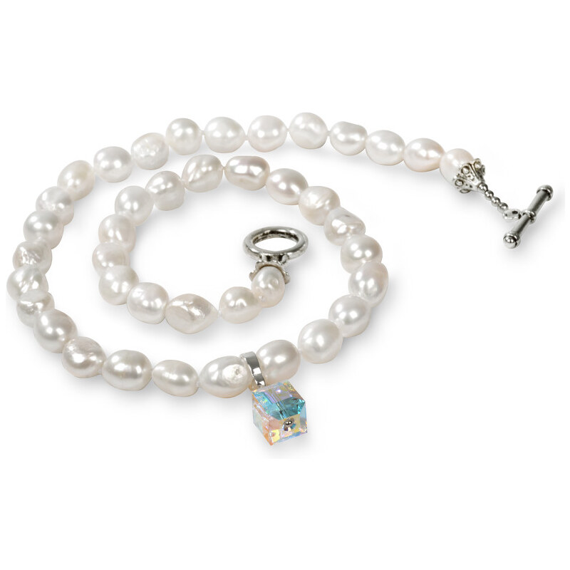 JwL Luxury Pearls Náhrdelník z bílých pravých perel JL0072