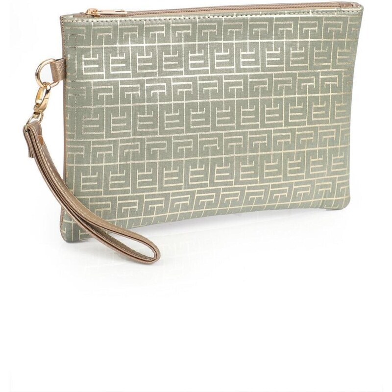 Capone Outfitters Satin Labyrinth Patterned Paris Women's Clutch Bag