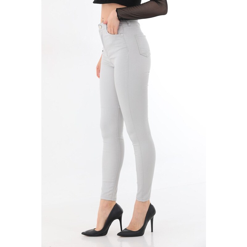 BİKELİFE Women's Stone Rise Waist Ankle Length Slim Leg Skinny Lycra Pants for Women.