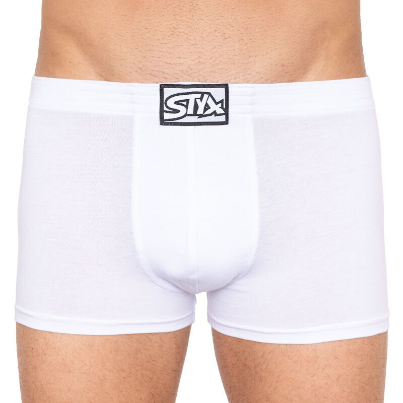 3PACK pánské boxerky Styx klasická guma bílé (3Q1061)