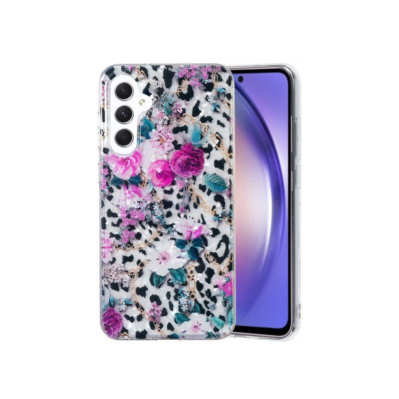 Pouzdro MFashion Samsung Galaxy A14 - vícebarevné - Květy