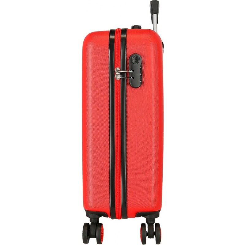 JOUMMABAGS Cestovní kufr ABS Mickey London, červený, 55 cm