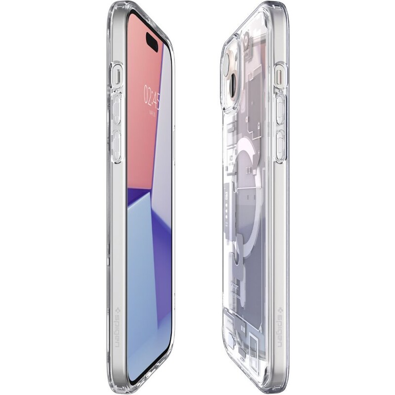 Ochranný kryt na iPhone 15 - Spigen, Ultra Hybrid Mag Zero One White