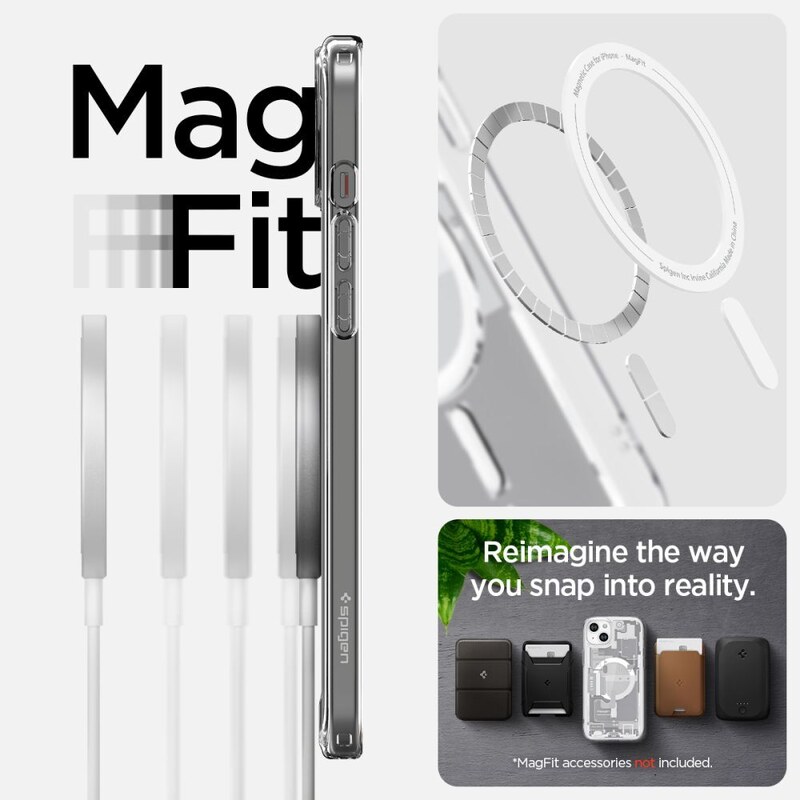 Ochranný kryt na iPhone 15 - Spigen, Ultra Hybrid Mag Zero One White