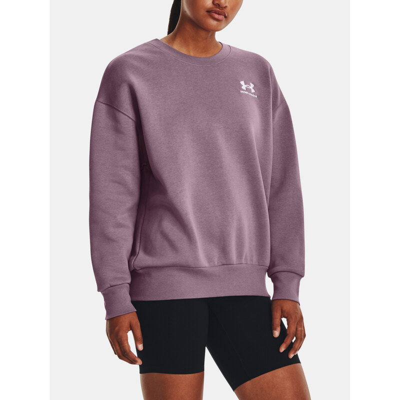 Under Armour Mikina Essential Flc OS Crew-PPL - Dámské