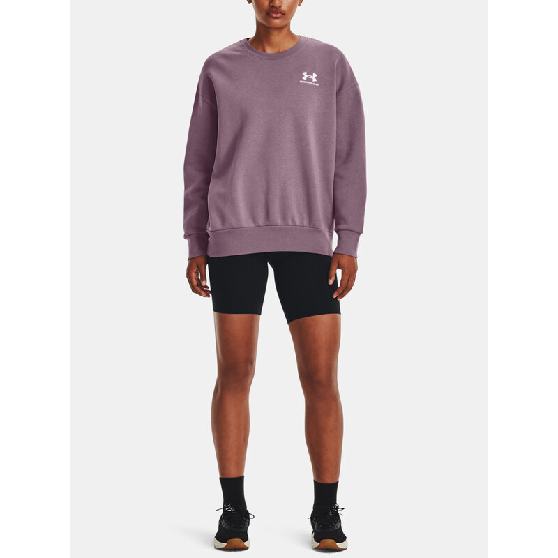 Under Armour Mikina Essential Flc OS Crew-PPL - Dámské