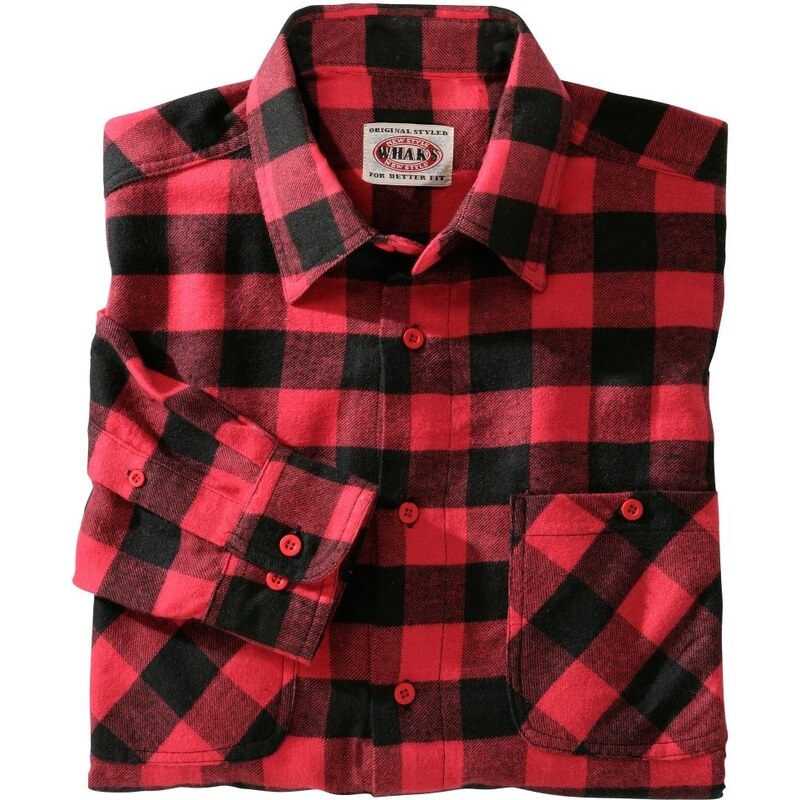 Blancheporte Kostkovaná flanelová košile červená/černá, velikost 37/38
