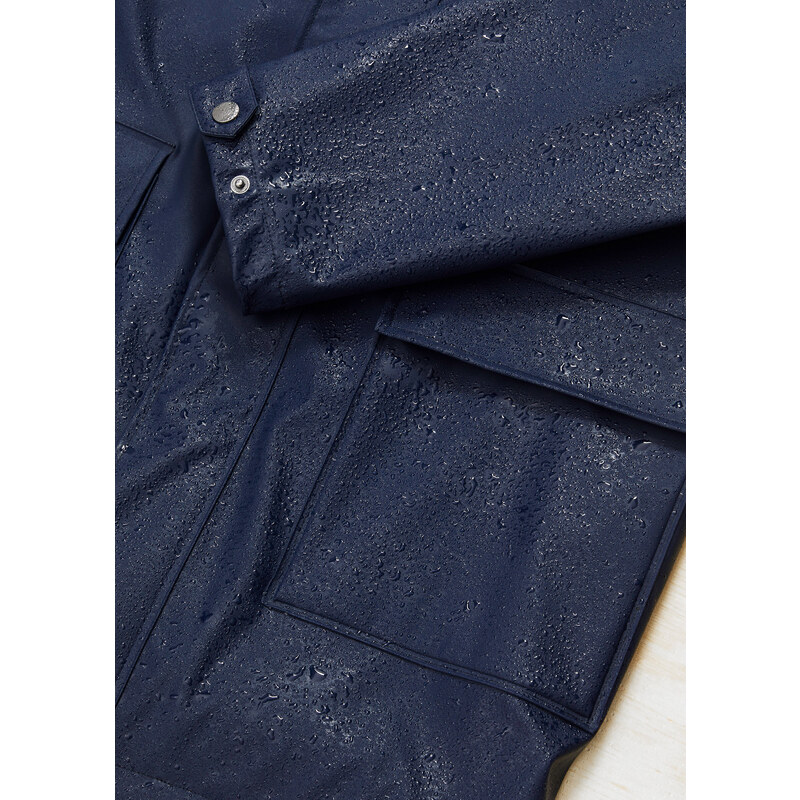 bonprix Zimní bunda do deště s medvídkovým flísem Modrá