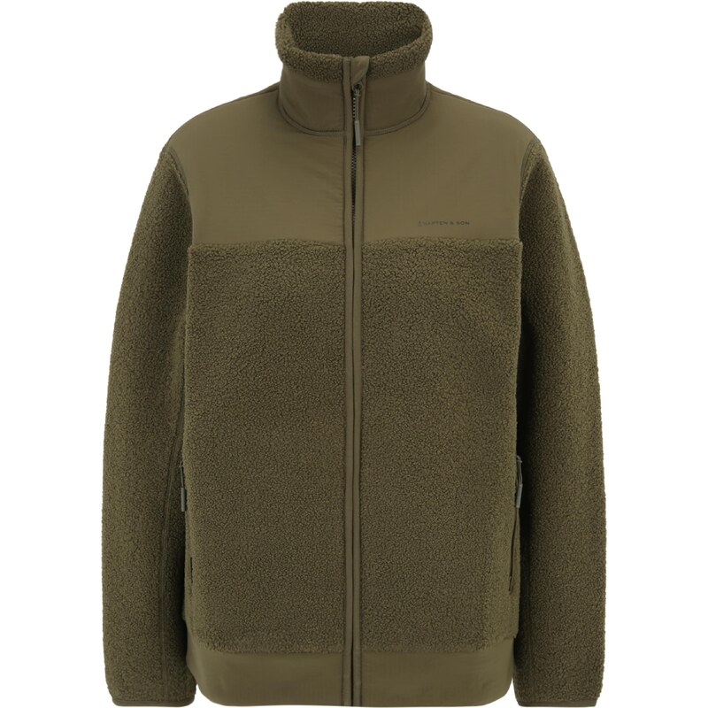 Kapten & Son Mikina Teddy Fleece khaki