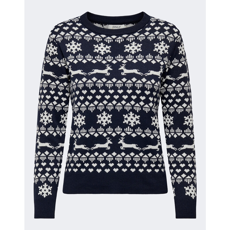 ONLY ONLXMAS SNOWFLAKE O-NECK KNT