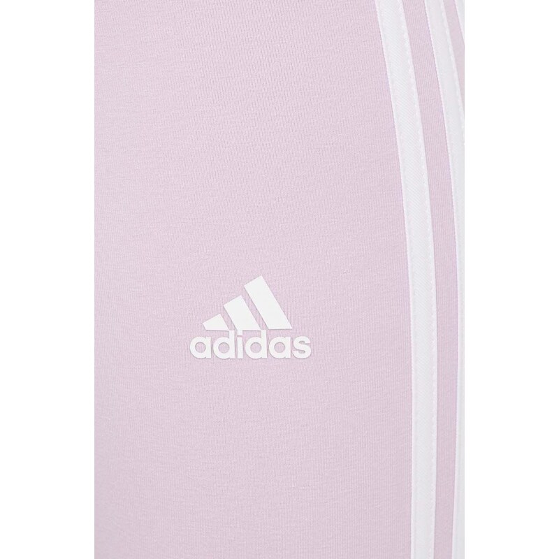 Legíny adidas dámské, růžová barva, vzorované