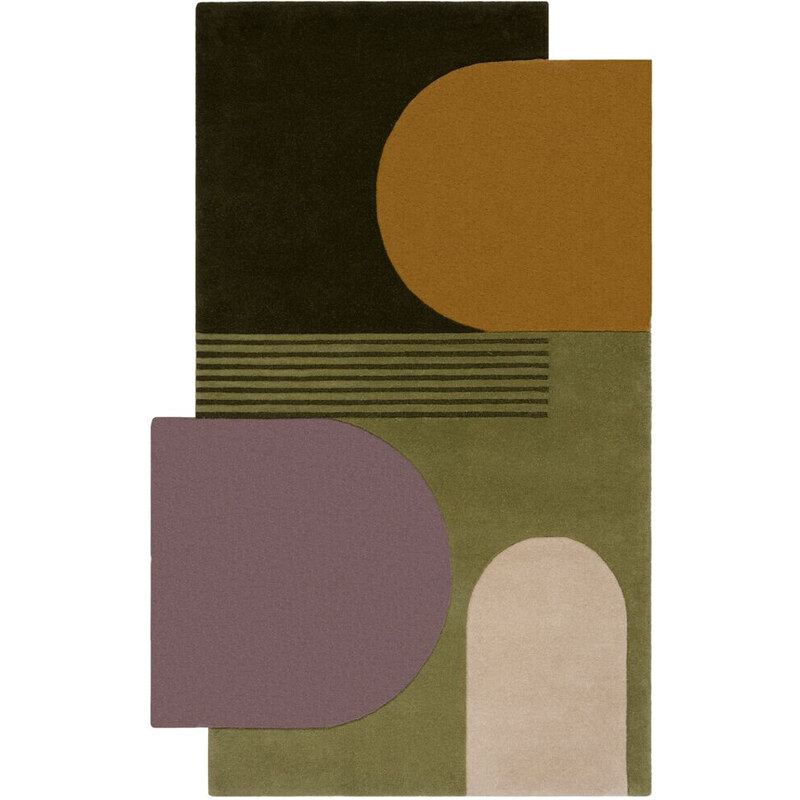 Flair Rugs koberce Kusový koberec Abstract Lozenge Green/Multi - 120x180 cm