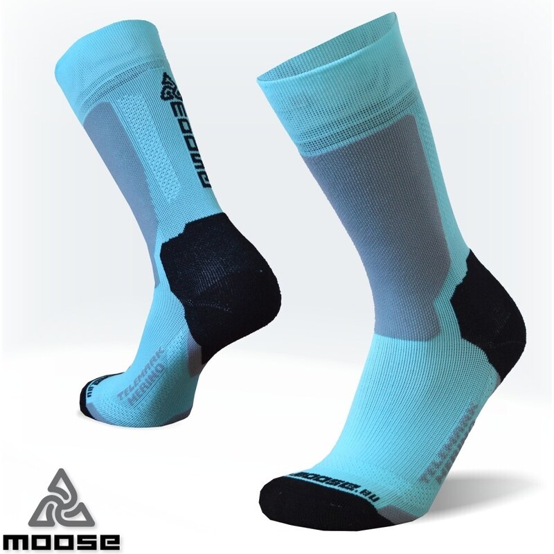 TELEMARK MERINO vlněné běžkařské ponožky Moose modrá XS