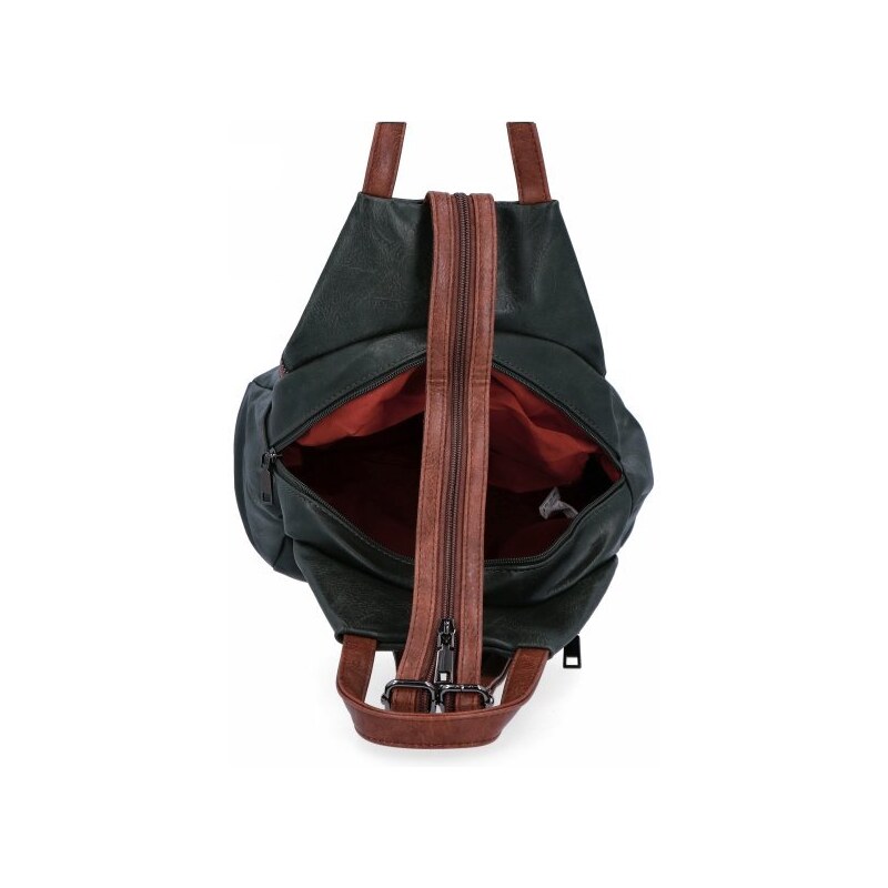Dámská kabelka batůžek Herisson zelená 1402B321