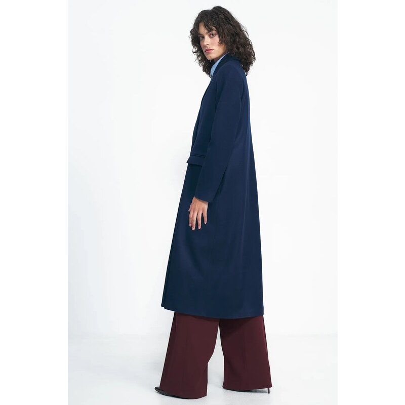 Nife Woman's Coat PL20 Navy Blue