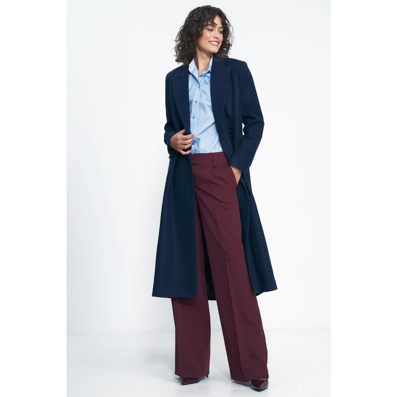 Nife Woman's Coat PL20 Navy Blue