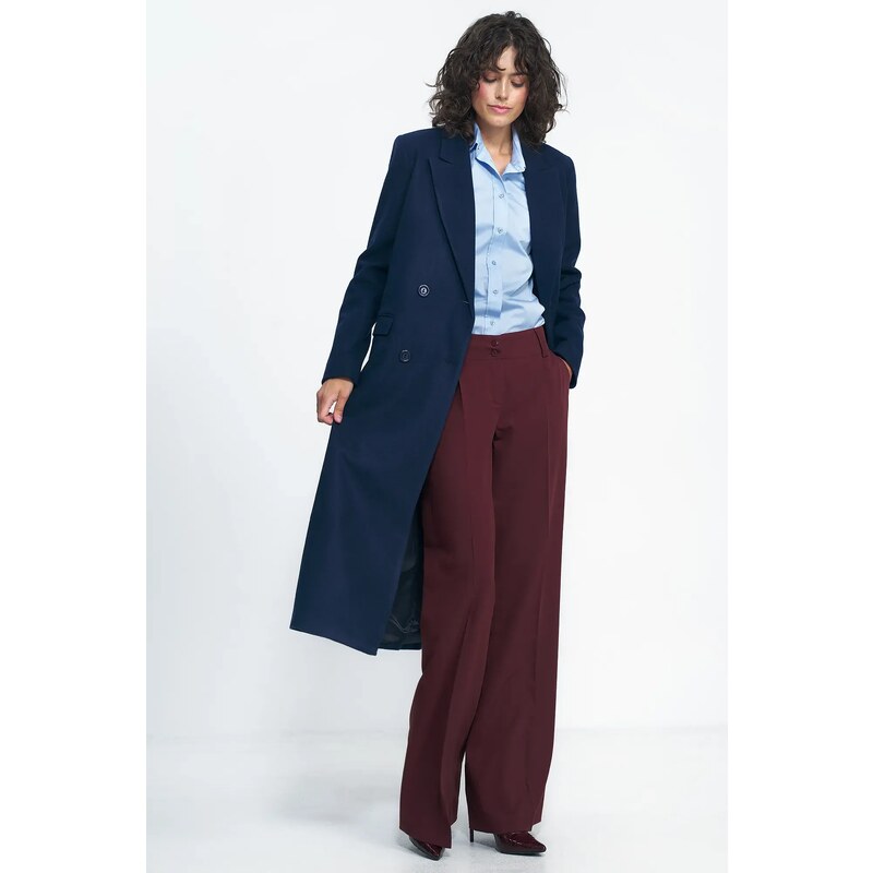 Nife Woman's Coat PL20 Navy Blue