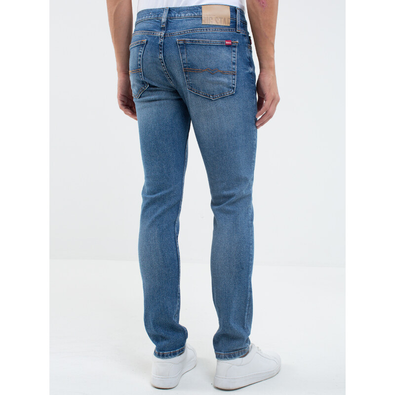 Big Star Man's Slim Trousers Denim 110843 Medium Denim-331