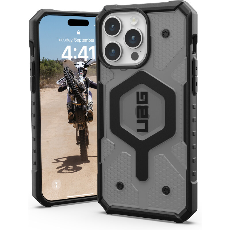 Urban Armor Gear Ochranný kryt na iPhone 15 Pro MAX - UAG, Pathfinder MagSafe Ash