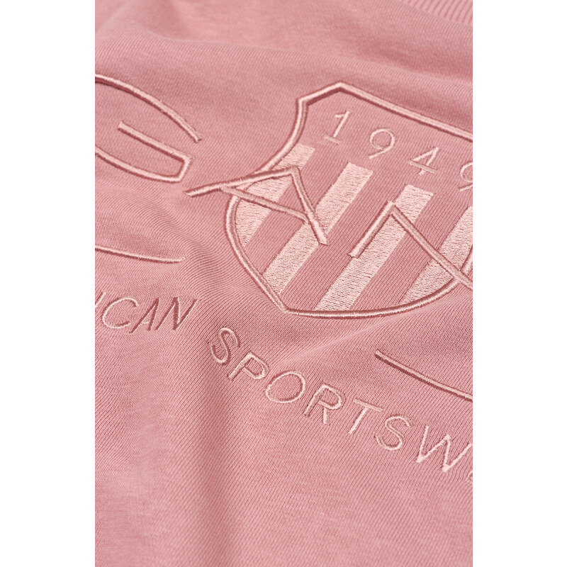 MIKINA GANT REG TONAL SHIELD C-NECK SWEAT růžová XS