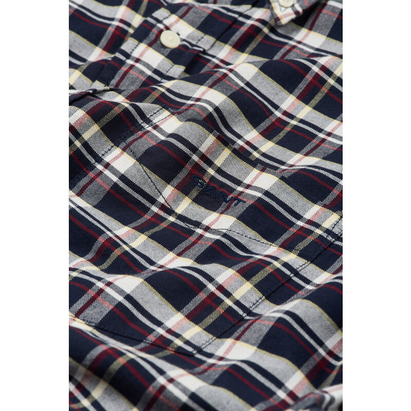 KOŠILE GANT REG OXFORD CHECK SHIRT modrá M