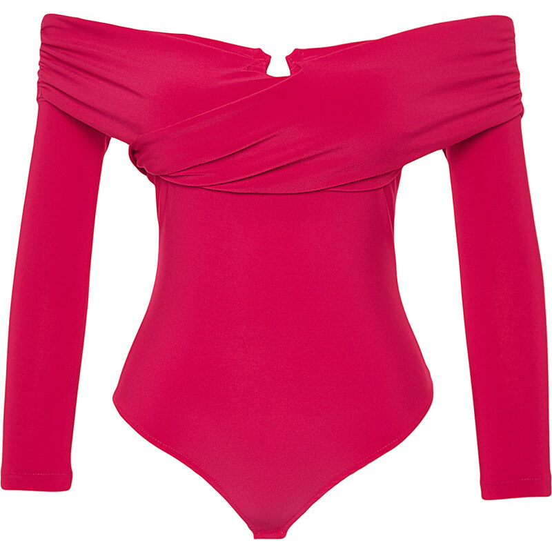 Trendyol Limited Edition Fuchsia Snap-on Knitted Bodysuit